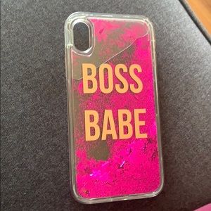 Waterfall IPhone XR case with  “Boss Babe”
